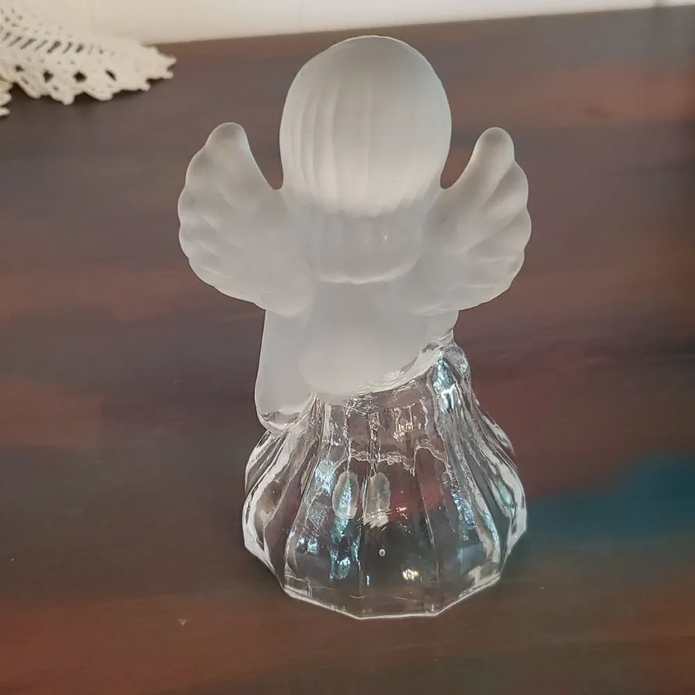 Vintage Lead Crystal Angel Bell